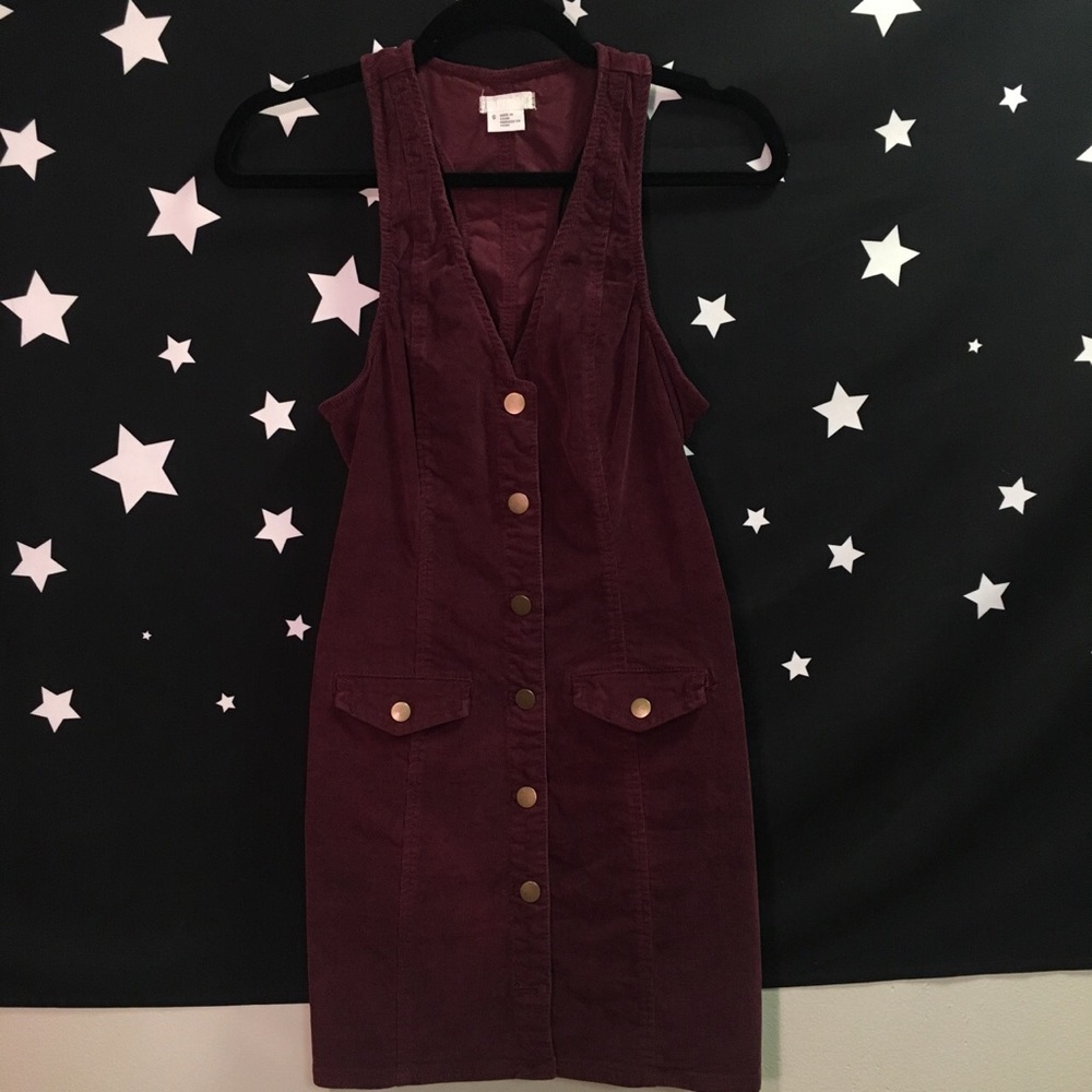 Burgundy Corduroy Urban Outfitter mini dress